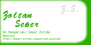 zoltan seper business card